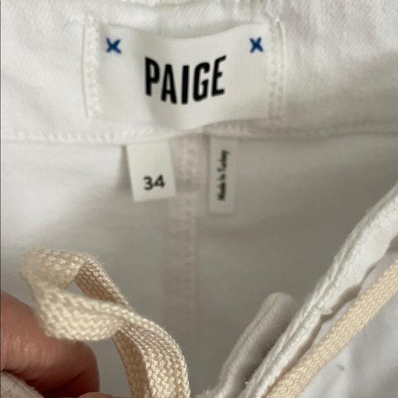 PAIGE Crisp White Wide Leg Trousers - Picture 4 of 8